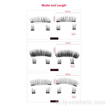 3D Private Label Magic Magnetic Eyelashes leverancier 8Pcs